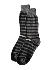 Men acrylic socks stripe design dark grey